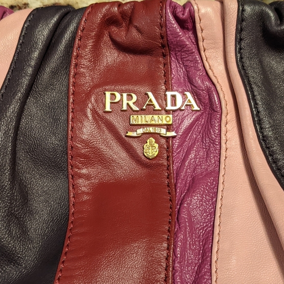 Authentic Prada Hand Bag Leather Multi Color - Picture 3 of 13